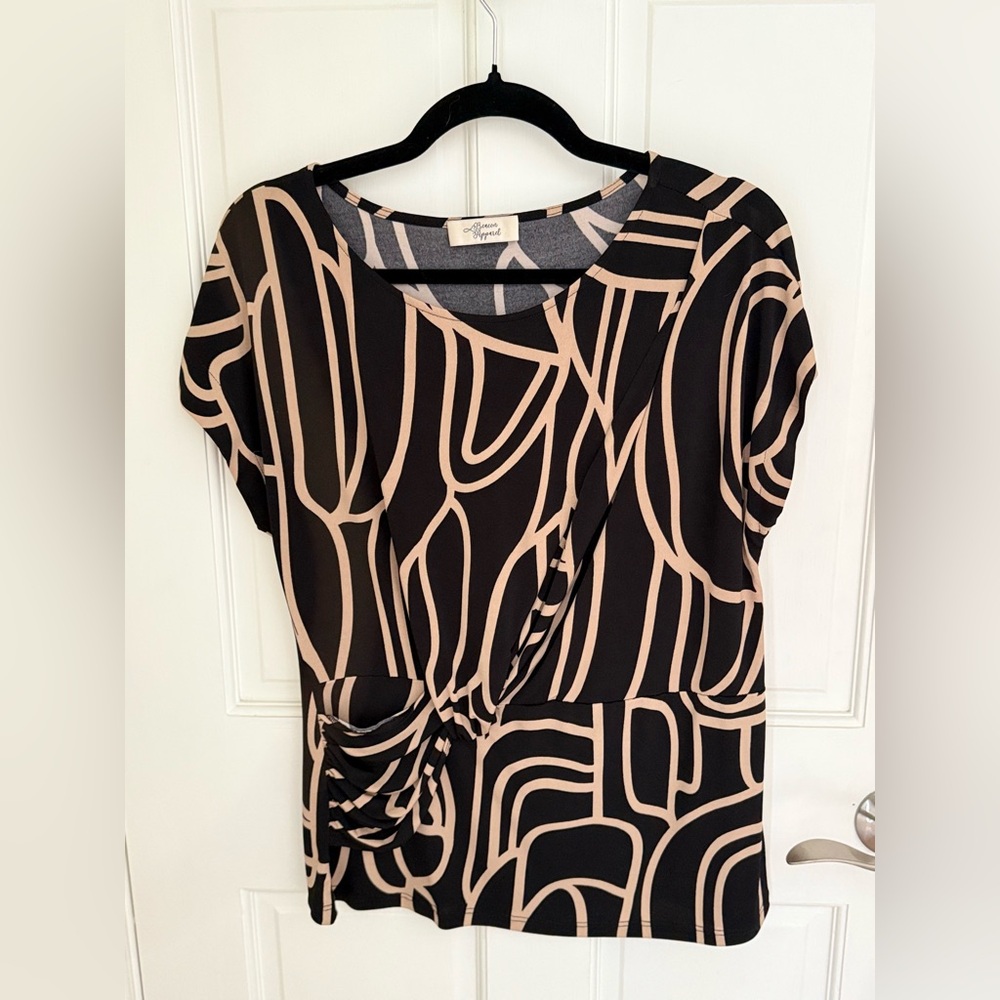 Beacon Gray and Cream Patterned Dress